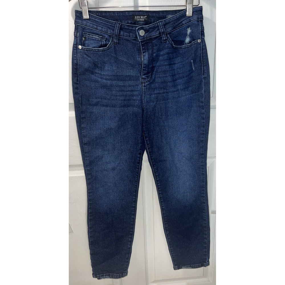 Judy‎ Blue Cool Boyfriend Dark Wash Blue Denim Jeans JB8114DK Women's Size 7/28